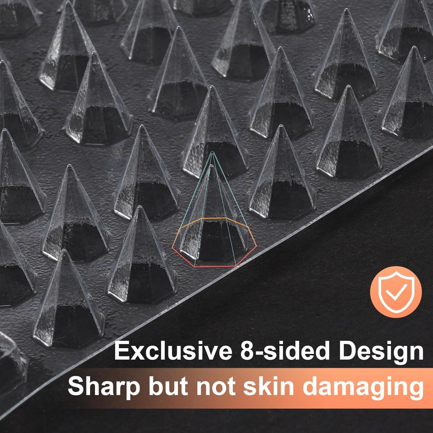 Uross Scat Mat for Cats -10PCS Deterrent Mat with Spikes Indoor Cat Repellent Mat Outdoor Scat Spikes Mat Indoor Cat Countertop Deterrent Keep Cats Off Counter