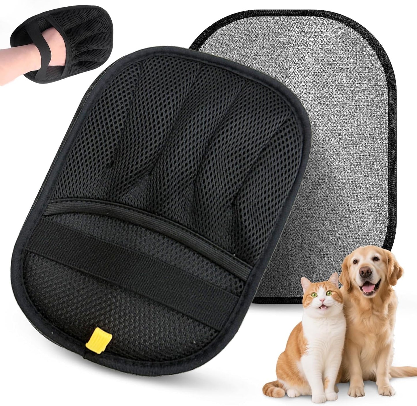 Christmas Stocking Stuffer Pet Hair Removal Glove,Pet Hair Remover for Cat & Dog,New Upgraded Electrostatic Gloves Pet Hair,Reusable Electro Static Pet Hair Remover Electrostatic Gloves