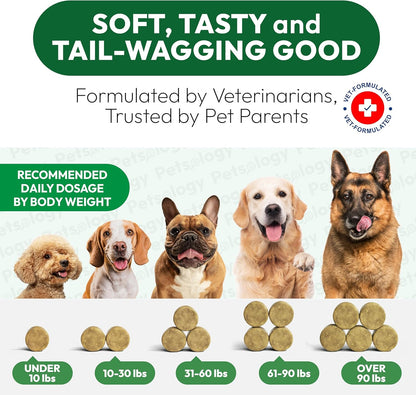 Dog Allergy Relief Chews - 170 Dog Allergy Chews - Itch Relief for Dogs - Omega 3 Fish Oil, Probiotics For Itchy Skin & Hot Spots Allergies, Paw Licking, Dry Skin & Coat Supplement - Beef Liver Flavor