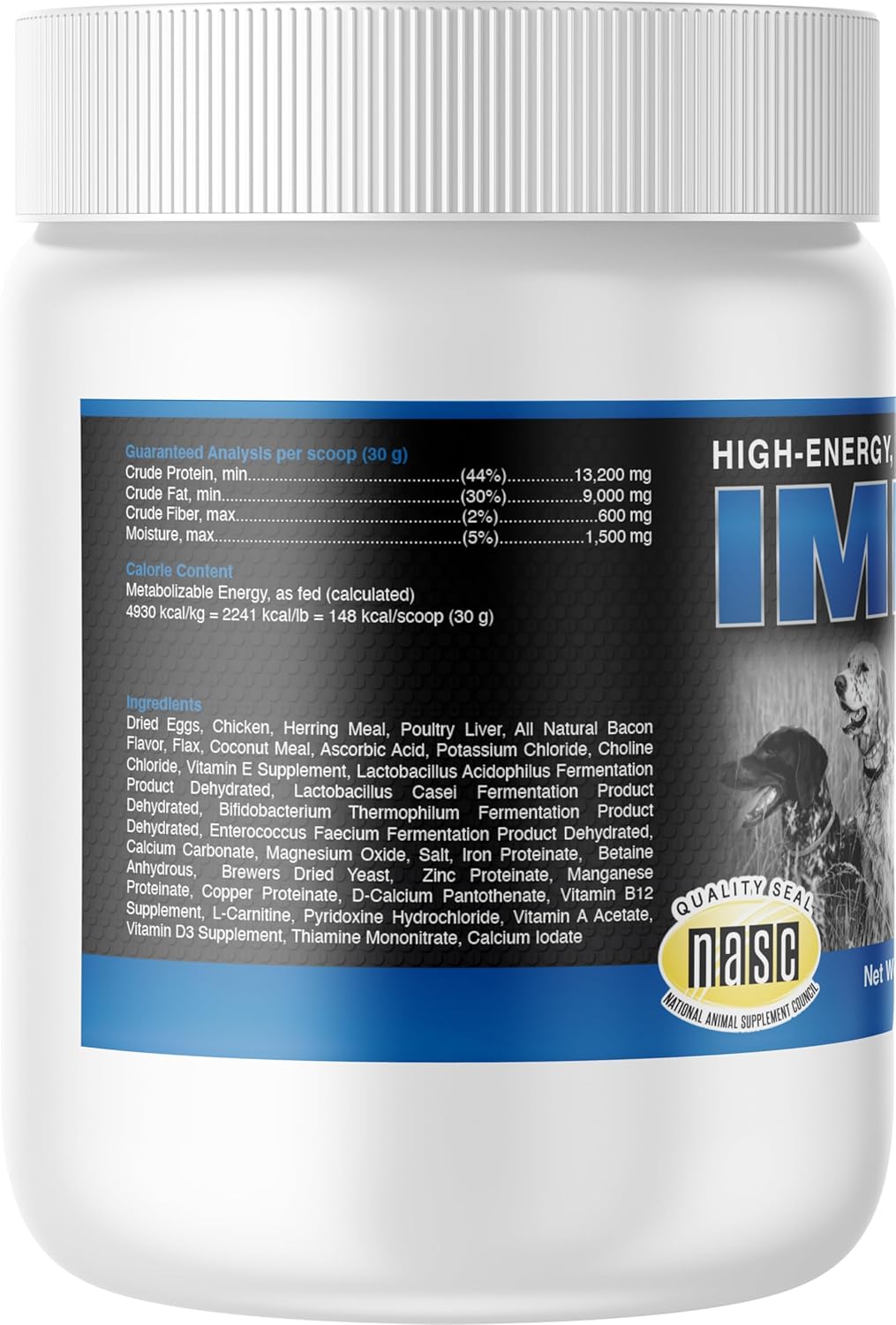 Annamaet Impact – High-Energy Dense Nutrition Supplement for Dogs – Helps Support Healthy Weight in Canine Athletes, Post-Surgical Dogs and Dogs with Fast Metabolism - 1 lb