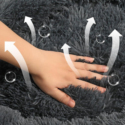 NOYAL Calming Dog Bed for Anxiety, Hooded Donut Cave with Blanket, Plush Fluffy Washable Pet Bed for Small Medium Dogs & Cats