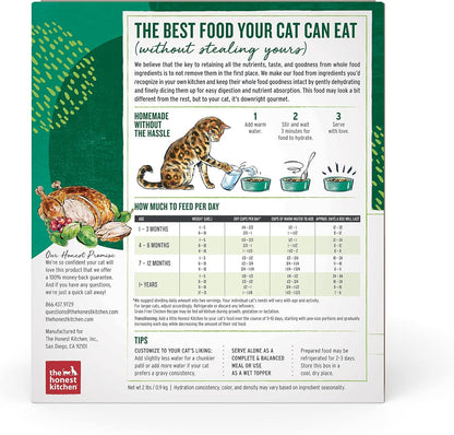 The Honest Kitchen Human Grade Dehydrated Grain Free Chicken Cat Food, 2 lb Box