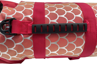 Dog Life Vest Adjustable - Shark Design Puppy Life Jacket for Swimming & Boating, High Buoyancy & Rescue Handle, Small/Medium/Large Dogs, Enhanced Visibility (Red Mermaid, XS(Weight 2-4kg))