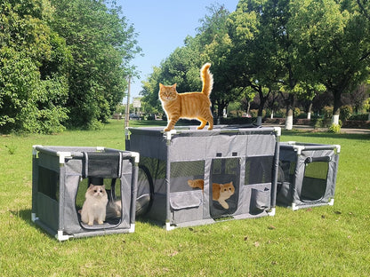 3-in-1 Dog Playpen,Pop Up Pet Playpen Cats Enclosure for Kitten and Puppy Indoor Outdoor Use