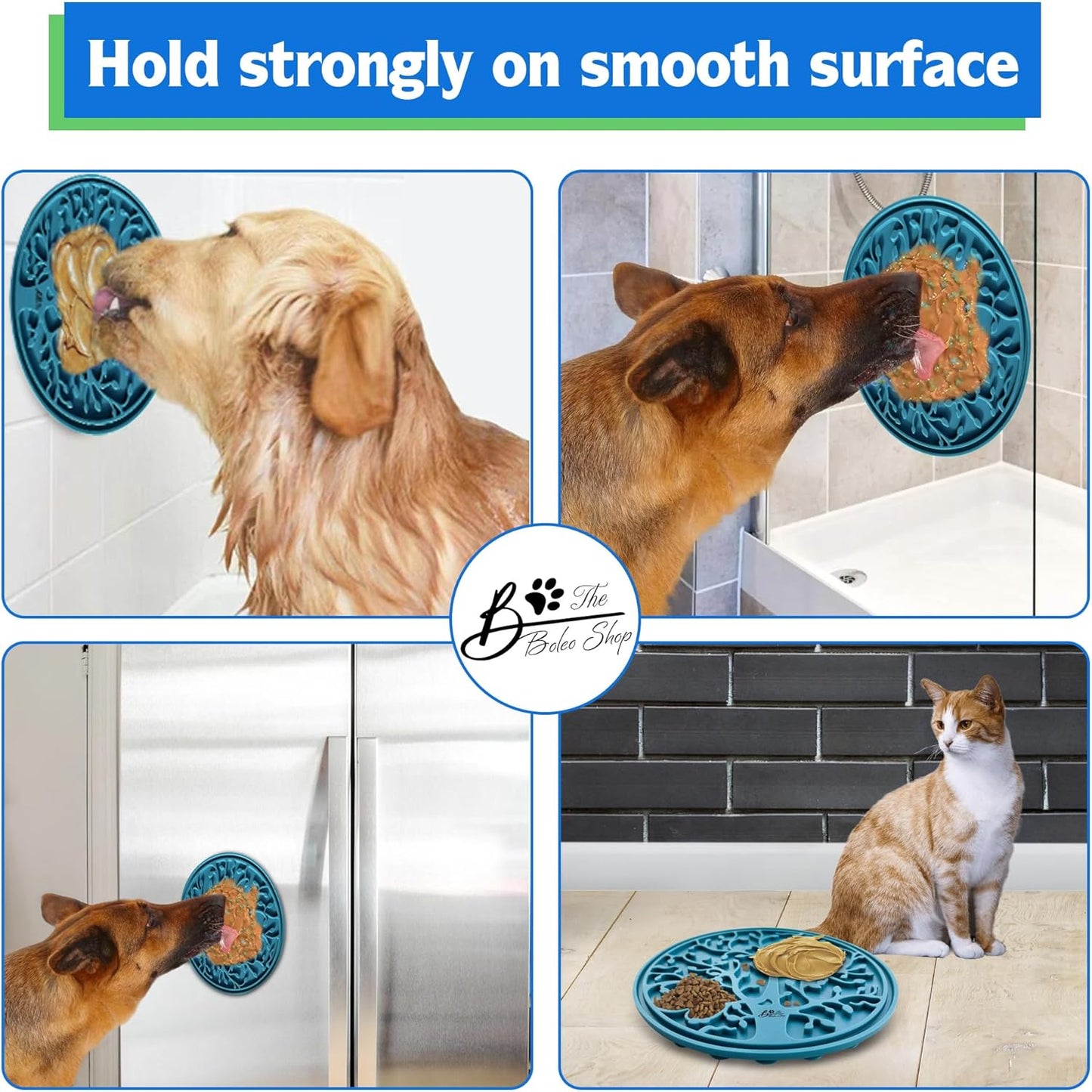 B The Boleo Shop Tree Design Lick Mat for Dogs and Cats, Slow Feeder, Anxiety Relief, Improve Grooming Session, Dog Toy to Keep Busy
