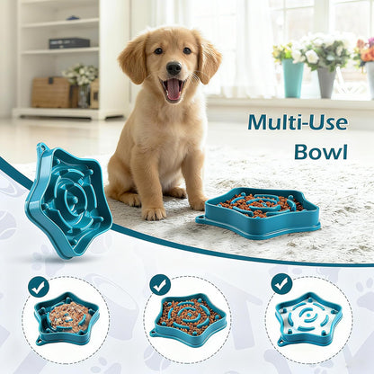 Pet Slow Feeder Bowl for Small Dogs, Puzzle Feeder for Petite Dogs, Anti-Choking, Slow Eating, 350ML Capacity, BPA-Free, Small Size