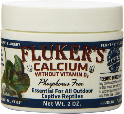 Fluker's Reptile Calcium Supplement Without Vitamin D3, 2 oz