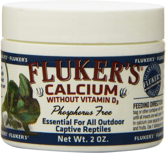 Fluker's Reptile Calcium Supplement Without Vitamin D3, 2 oz