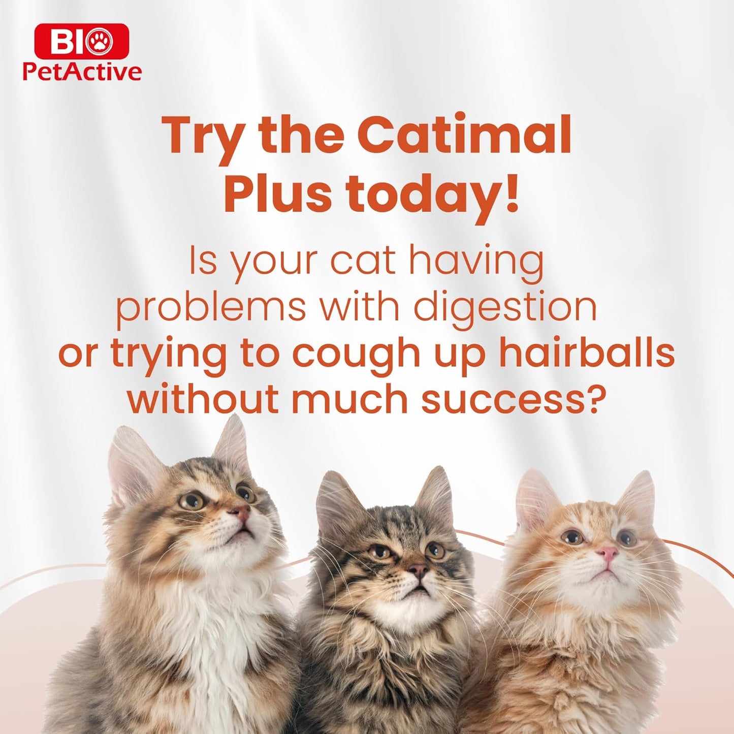 Bio PetActive CatiMalt Plus Hairball Remedy for Cats | All Natural Treats for Relief and Reduce Hair Ball | Kitty & Kitten Furball Control Creamy Gel | Soft Paste – 3.38 oz