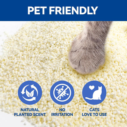 OPET Corn & Cassava Cat Litter, Natural Sustainable Ingredients, Quick Clumping Tapioca Cat Litter, Flushable, Superior Odor Control, 99.9% Dust Free Kitty Litter