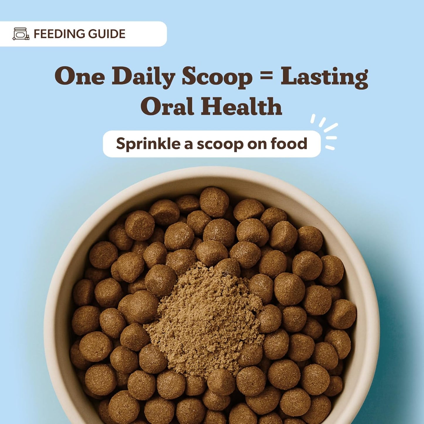 Natural Dog Company Dental Powder for Dogs – Freshens Breath & Helps Reduce Plaque & Tartar, Natural No-Brushing Canine Oral Health Postbiotic Supplement, Vet Formulated, Made in USA, 30-Day Supply