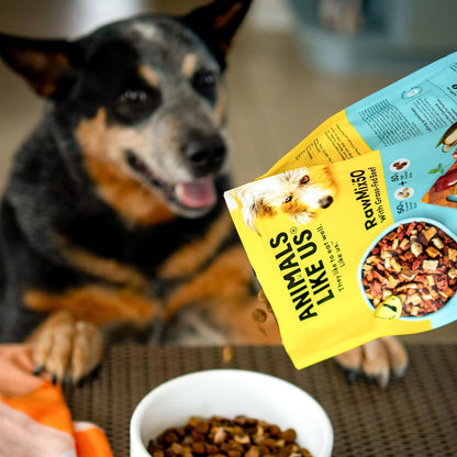 RawMix50 Premium Freeze-Dried Raw Grass-Fed Beef Recipe Dog Food, Protein Rich, Includes Kibble, Non-GMO, No Wheat or Corn, 4 lbs