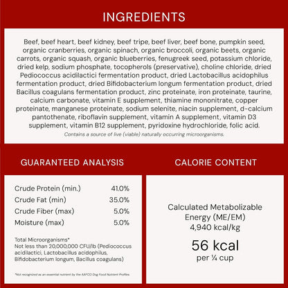 Stella & Chewy's Freeze-Dried Raw Beef Meal Mixers- Dog Food Topper and Mixer - Made with 95% Grass-Fed Beef, Organs & Bone - Perfect for Picky Eaters - Grain-Free - 35 oz