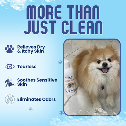 Organic Dog Shampoo - Puppy Oatmeal Shampoo for Itchy Skin Relief - Hypoallergenic for Sensitive Skin, for Dogs of All Ages, Deodorizes, Tearless, Made in USA, 16oz (Lavender)