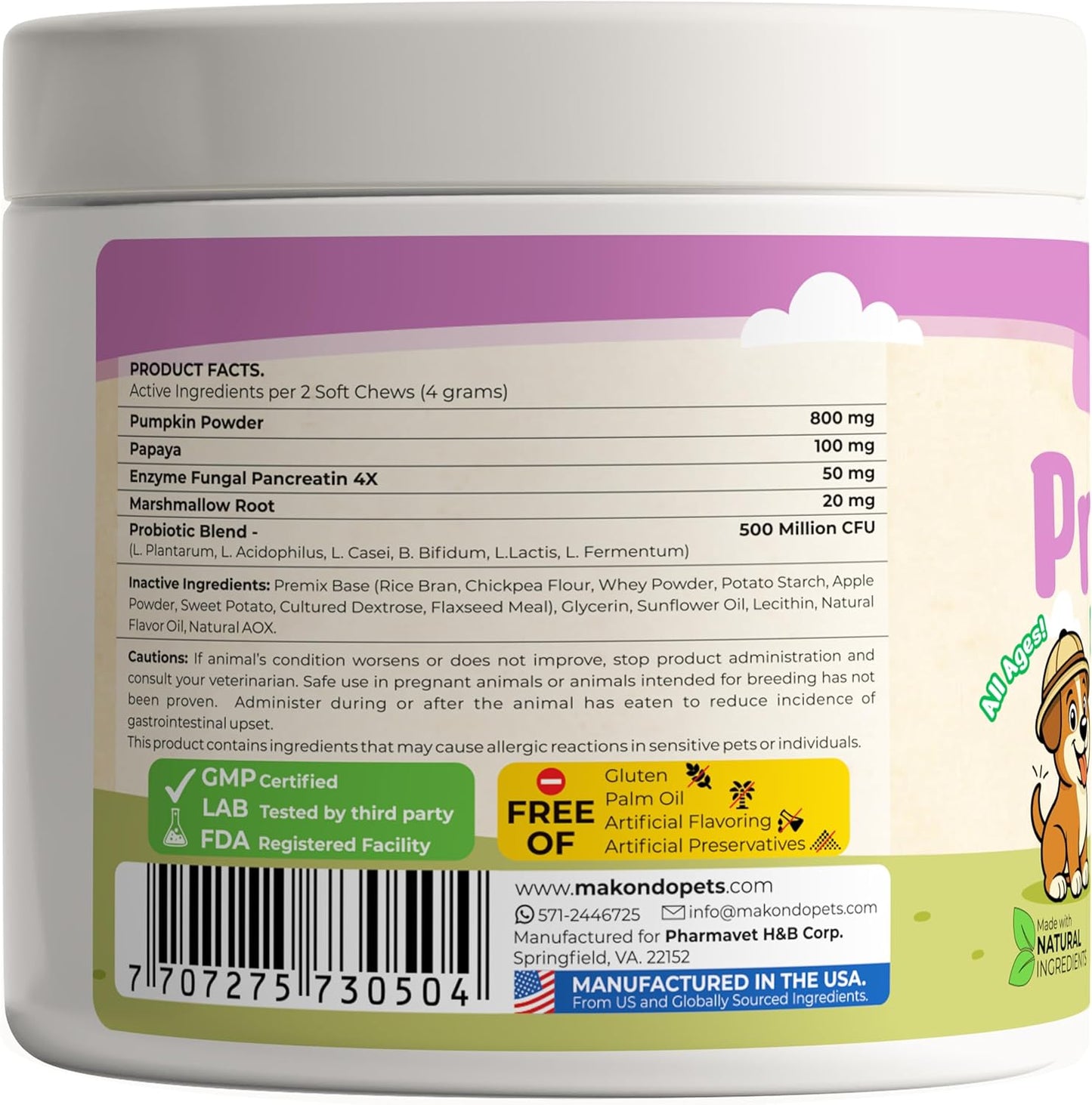 Probiotics for Dogs - 120 Dog Probiotics Chews - Digestive Enzymes & Pumpkin - Support Gut Health, Gas, Diarrhea & Constipation Relief - Itchy Skin, Yeast Balance, Allergies - Pet Advanced Supplements