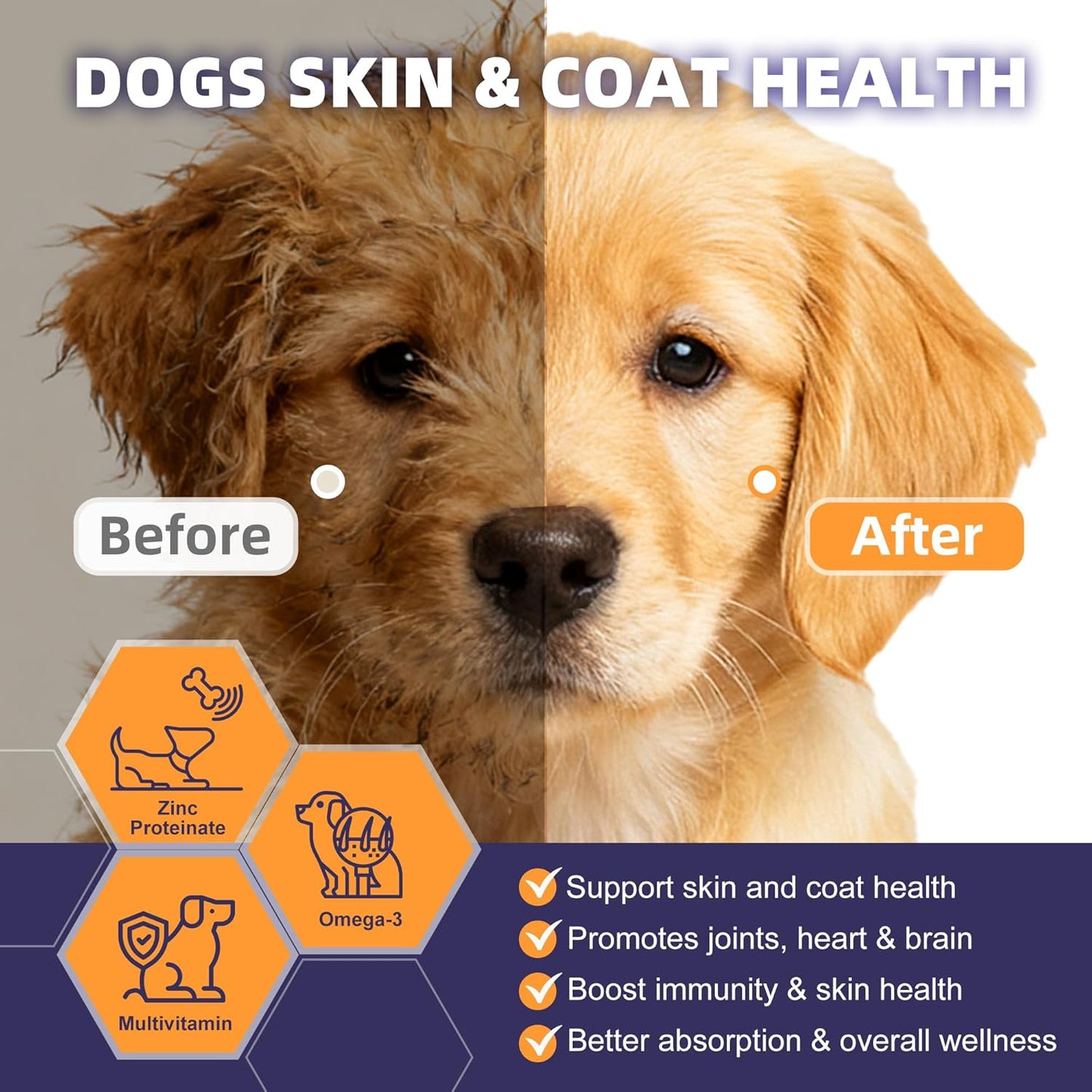 NATURE TARGET Probiotics for Dogs, 6 Billion Dog Probiotics with Prebiotics & Enzymes for Digestive & Gut Health, Pumpkin, Omega-3 & Multivitamins for Itchy Skin, Allergies, 120 Dogs Probiotics Chews