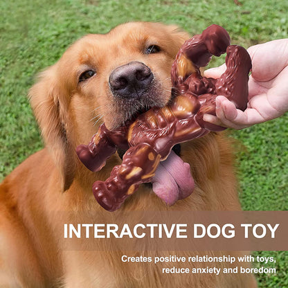 PETSTA Indestructible Dog Toys for Aggressive Chewers, Extreme Tough Toys for Large Dogs, Real Beef Flavored, Dog Bone for Medium/Large Dogs Breed, Gifts for Dogs