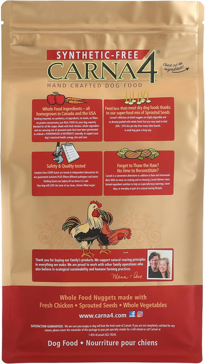 CARNA4 All Life Stages Chicken Formula Dry Dog Food (3 Pound, Chicken)