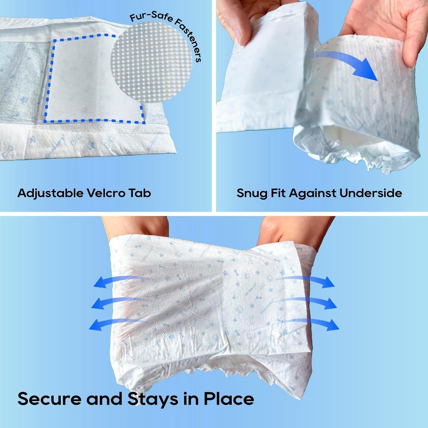 HONEY CARE All-Absorb A27 Male Dog Wrap, 50 Count, Extra Small