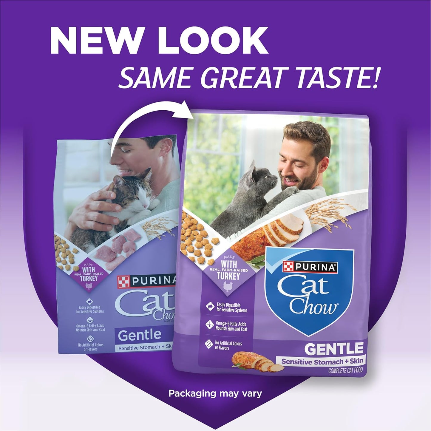 Purina Cat Chow Gentle Sensitive Stomach and Skin Dry Cat Food with Turkey - 13 lb. Bag