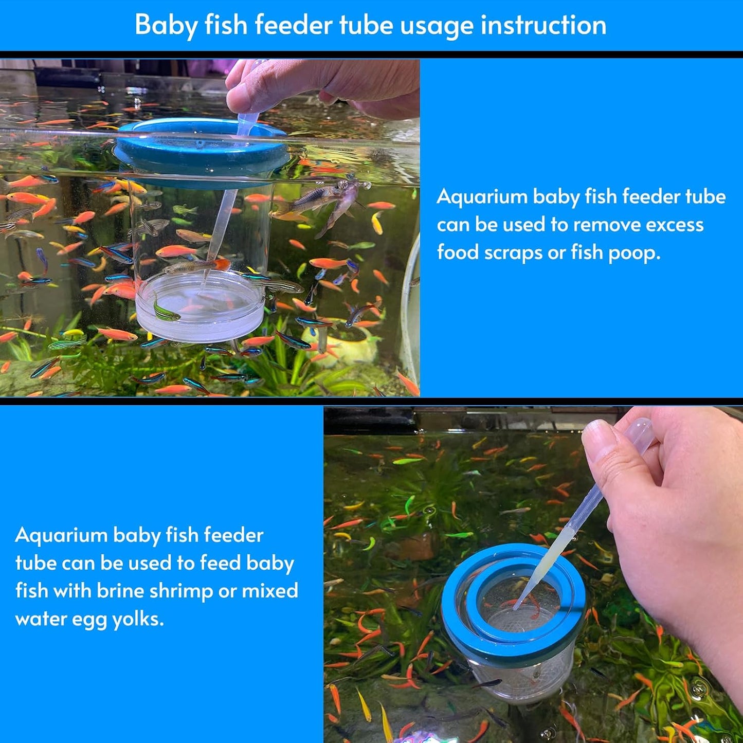 middlefloatingbreederbox Breeder Box for Fish Tank Isolation Aquarium Separator Hatchery Incubator for Guppy Baby Betta Saltwater Clownfish Coral Aggressive or Injured Fish (Middle Two-Piece Set)