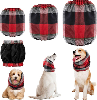 Xuniea 3 Pcs S, M, L Plush Snood for Dogs Hoodie Quiet Head Ear Cover Earmuffs for Noise Bath Grooming and Drying Head Protection Noise Cancelling Anxiety Relief Dog Neck and Ear Warmer