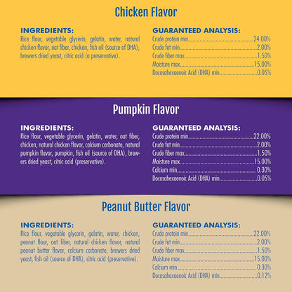 N-Bone Puppy Teething Sticks Variety Pack, Chicken & Pumpkin & Peanut Butter Flavor, Total 3 Bags, 11.22-oz
