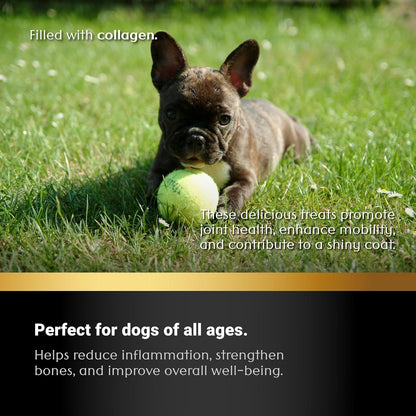 Collagen Sticks for Dogs, – Premium All-Natural, Odor-Free, High-Protein Chews, Supports Skin, Coat & Joint Health – Perfect for Medium & Large Dogs (6 Inch – 4 Pack)