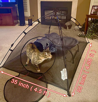 Outdoor Cat Tent for Outside Cat Enclosures Outdoor Pop Up Pet Playpen Playhouse (Play Tents for Small Animals) - Outside Habitat