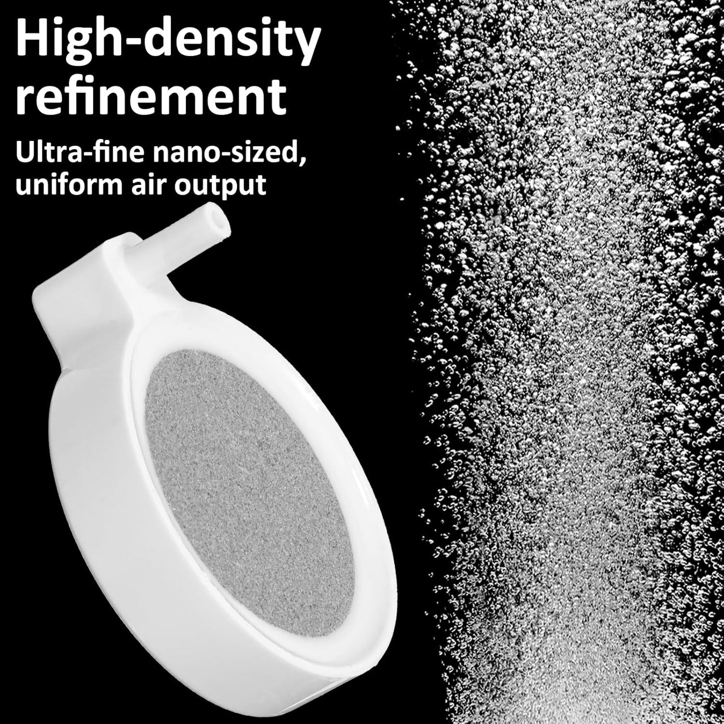 Fish Tank Nano Air Stone, 2 Inch Nano Fish Tank Bubbler, Ultra Quiet Airstone, High Dissolved Oxygen Diffuser, Aquarium Bubbler for 5 to 30 Gallon Tanks(No Air Pump and Air Tube)