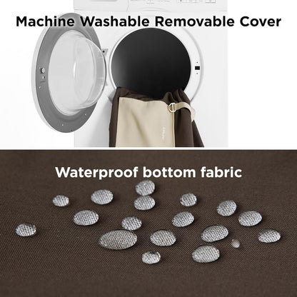 Lesure Small Dog Car Seat for Small Dogs - Soft Dog Booster Seat for Car with Storage Pocket and Clip-On Safety Leash and Thickened Memory Foam Filling, Pet Travel Carrier Bed Brown