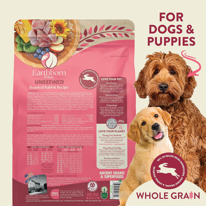 Earthborn Holistic Unrefined Roasted Rabbit 25 lb. Ancient Grains & Superfoods Dry Dog Food