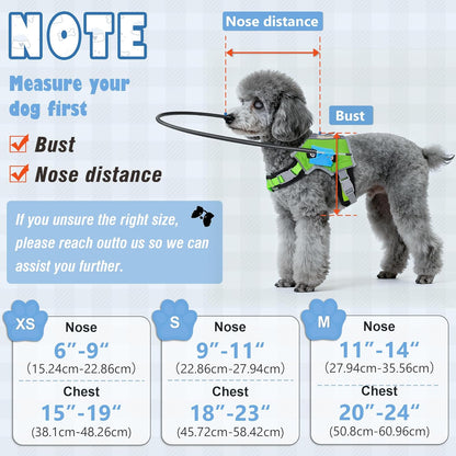 Halo Harness for Blind Dogs, Adjustable Safety Halo with Reflective Straps,Confidence Support Collar for Visually Impaired Pets,Blind Dog Navigation Aid (M)