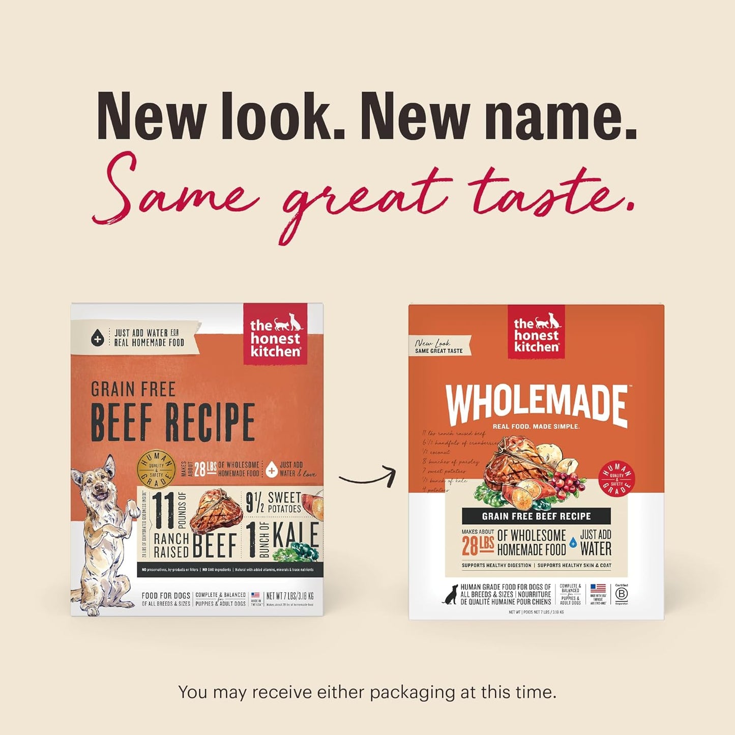 The Honest Kitchen Wholemade™ Dehydrated Grain Free Beef Dog Food, 10 lb Box