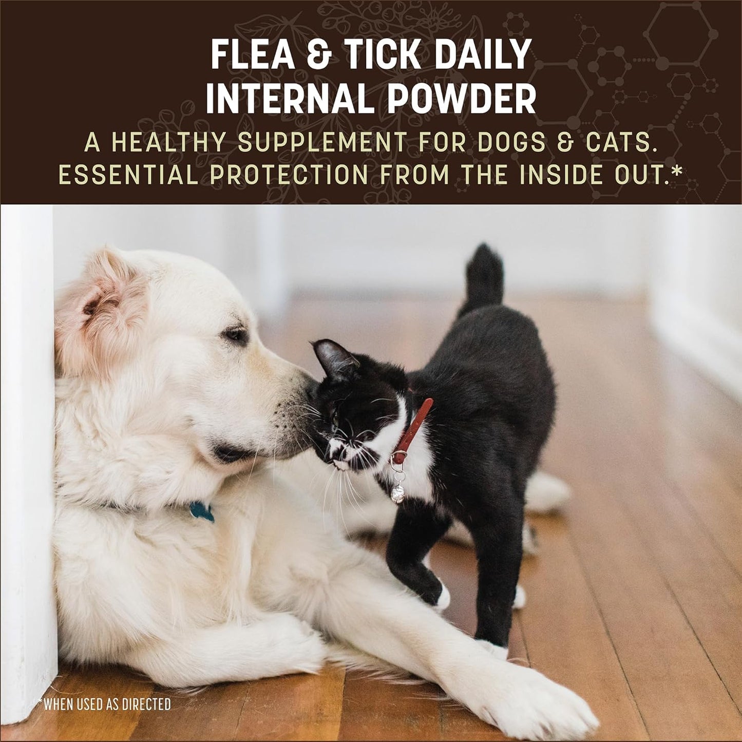 Earth Animal Apothecary Natural Flea & Tick - Daily Internal Powder Supplement for Dogs & Cats - 1 lb