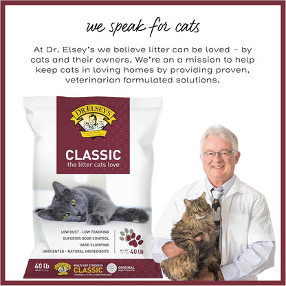 Precious Cat Classic Premium Clumping Cat Litter, 40 lb Bag