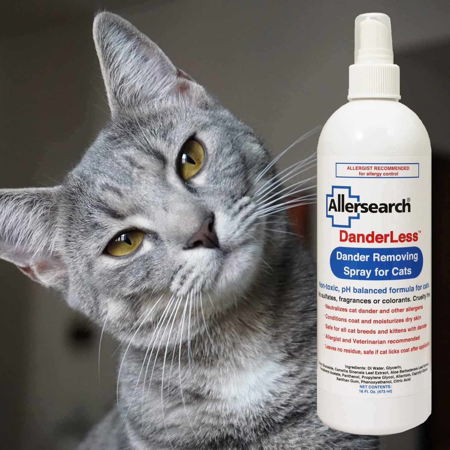 Allersearch DanderLess Dander Removing Spray for Cats
