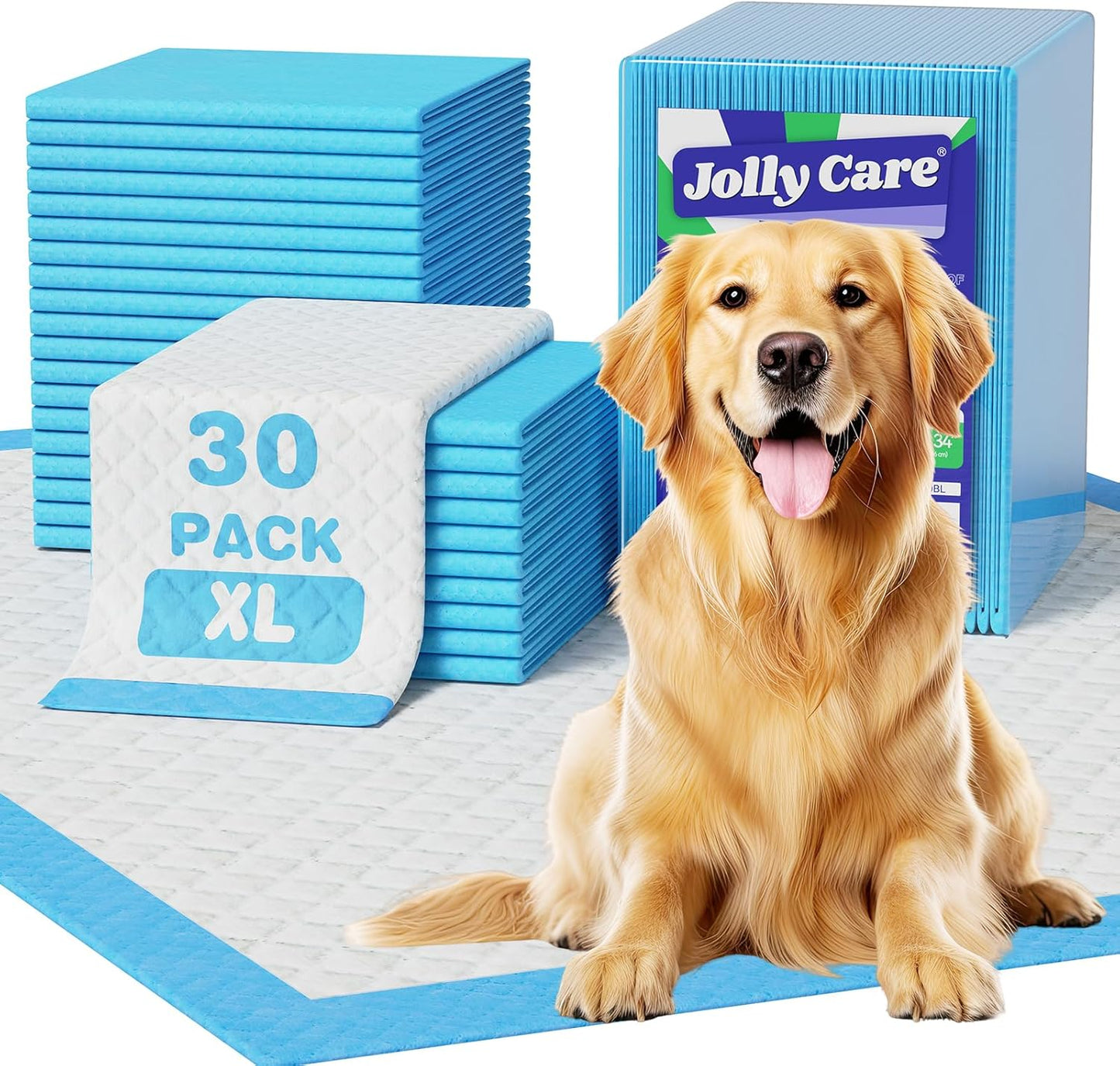 Extra Large Puppy Dog Pee Pads 28" x 34"-30 Count, Super Absorbent Disposable Dog Training Pads, Quick Drying, Leak-Proof, Ultra Thick Potty Pads for Dogs, Puppies, Doggie, Cats, Rabbits