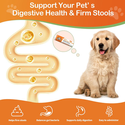 Antidiarrheal for Dogs - Kaolin Pectin Probiotic Paste for Dog, Anti-diarrheal for Cats - Puppy Probiotic Supports Firm Stool, Balances Gut pH, and Promotes Daily Digestive Health - 1 oz