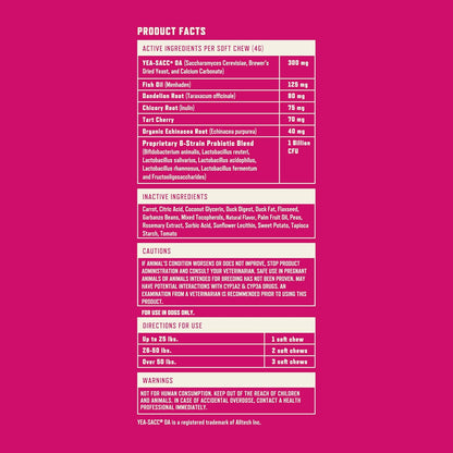 Rocco & Roxie Dog Allergy Relief Chews with Omega 3 for Dogs, Probiotics for Itching Skin, Stop Paw Licking, Fish Oil Skin and Coat Supplement, Anti-Itch, Pet Itchy Allergies and Immune Support, 60ct