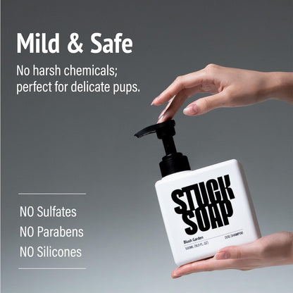 Vegan Dog Shampoo Premium K-Beauty Inspired Gentle Dog Shampoo for Sensitive Skin with Green Tea, Camellia Oil & Centella Asiatica, Elegantly Scented, Natural Pet Wash (Blush Garden)