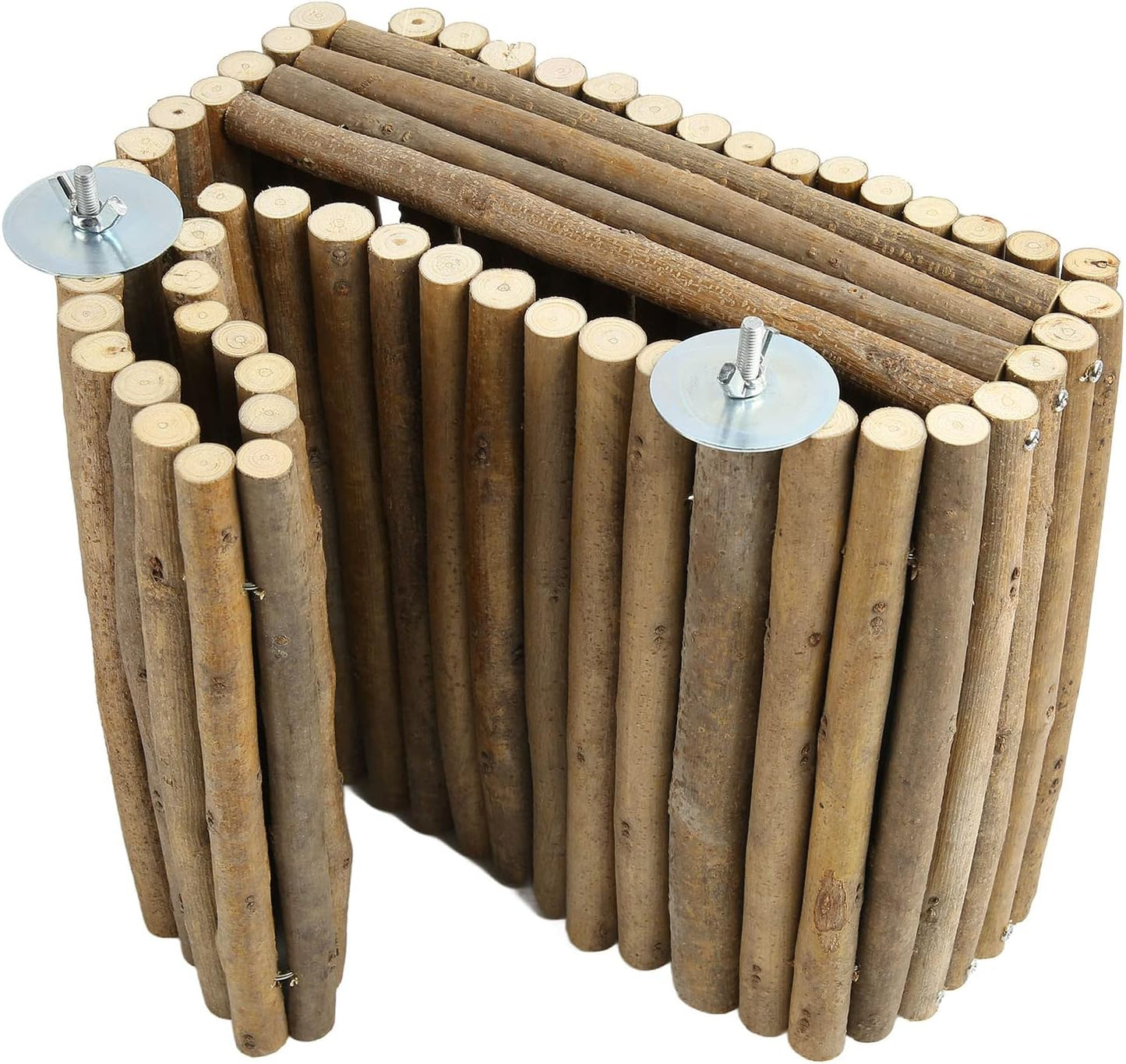 Wooden Rabbit House Hanging Hideout, Natural Wood Small Animal Hut, Well Ventilated Wooden Nest for Rabbit Chinchilla Guinea Pig, Safe Non Pet Habitat with Easy Install