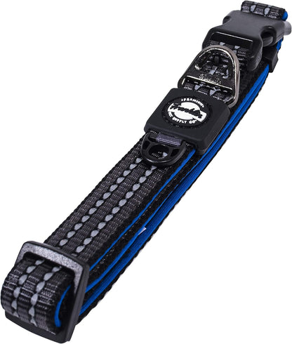 Franklin Pet Supply Co. - Nylon Dog Collar - Reflective Comfort - Fit - Neoprene - Adjustable- Small- Medium - Large - Puppy - Dog - Cat- Easy Clip (Pack of 3)