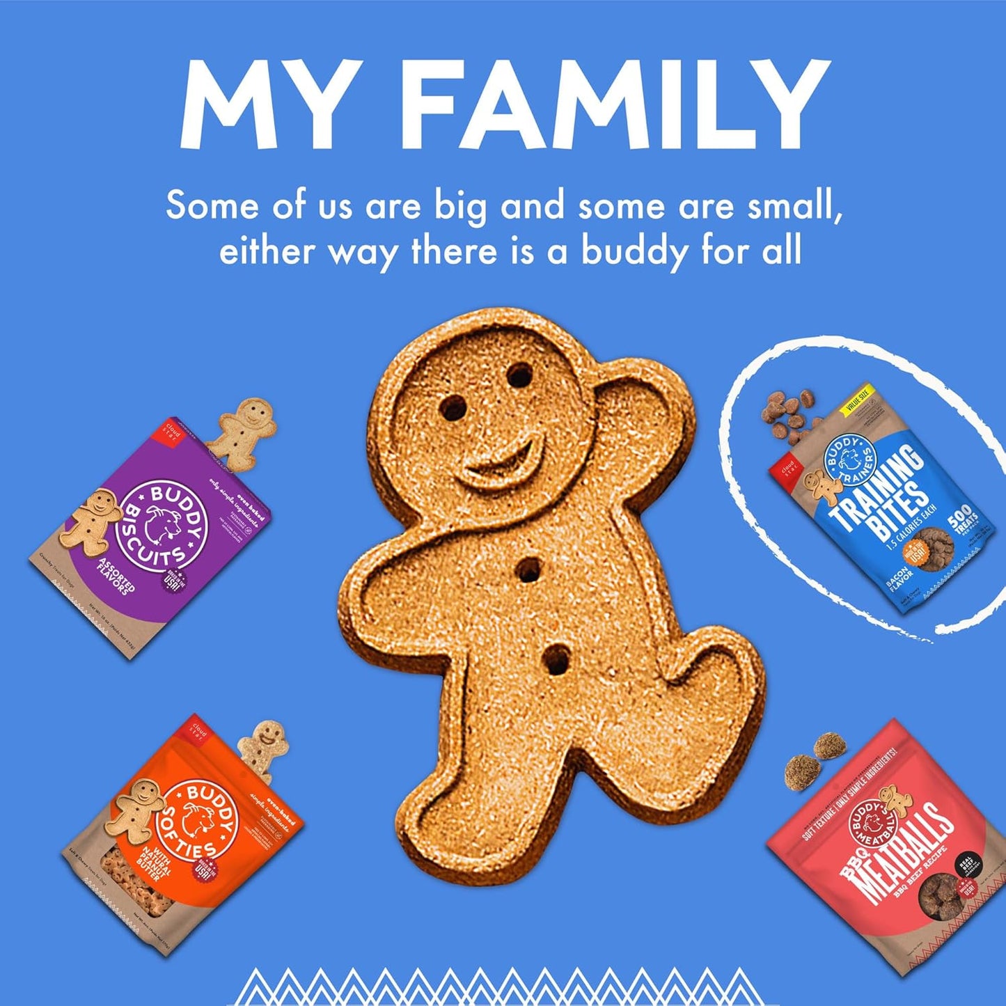 Buddy Biscuits Trainers 10 Oz. Pouch of Training Bites Soft & Chewy Dog Treats Made with Bacon Flavor