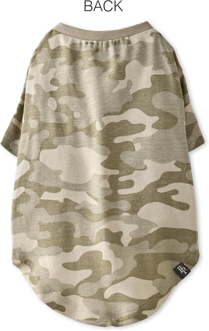 Toby II - The Perfect Tee, 3 Pack Short Sleeve Pet T-Shirt 100% Organic Cotton Tees Clothes for Small, Medium, Large Dogs, Sage Camo, Small (10-25 lbs)