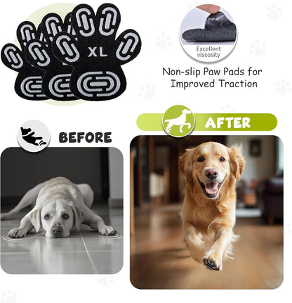 Dapaw Dog Paw Protector Pads, Anti-Slip Paw Grip for Senior & Injured Dogs on Hardwood & Tile Floors, Paw Stickers for Hot Pavement with Strong Traction (5 Sets, 20 Pcs) XXXL