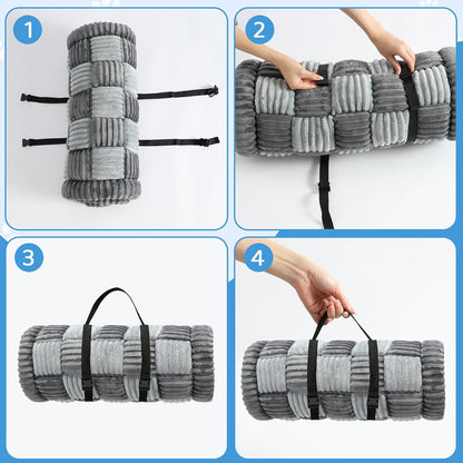 Dog Bed for Car Back Seat, Non-Slip Flannel Pet Travel Mat for Cars SUVs Trucks, Soft Thickened Pet Car Seat Cover Protector, Easy to Clean Portable Dog Blanket for Car Travel (23.6"x51.2", Gray)