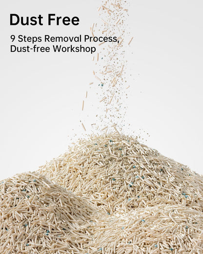 Mixed 5-in-1 Clumping Cat Litter 15.8 lb, Odor Control and Rapid Clumping, Water Absorbent and Flushable, Dust-Free, Multi-Cat, Bentonite Tofu Cat Litter, Original, 7.9lb/Bag