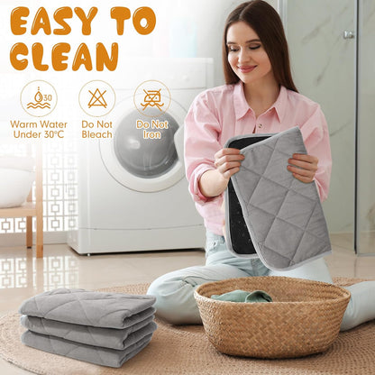 Novabright 4 Pack Self Warming Cat Bed Cat Dog Heating Pad Soft Warm Thermal Mat with Anti-Slip Bottom Dog Crate Pad for Outdoor Indoor Small Dogs Kittens(Gray,17.7 x 23.6 Inches)