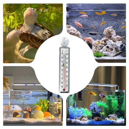 Fish Tank Temp Gauge - Reptile Tank Temperature Monitor,Suction Cup Anti-collision Temp Monitor for Aquarium Terrarium Greenhouse Indoor Fish Tank